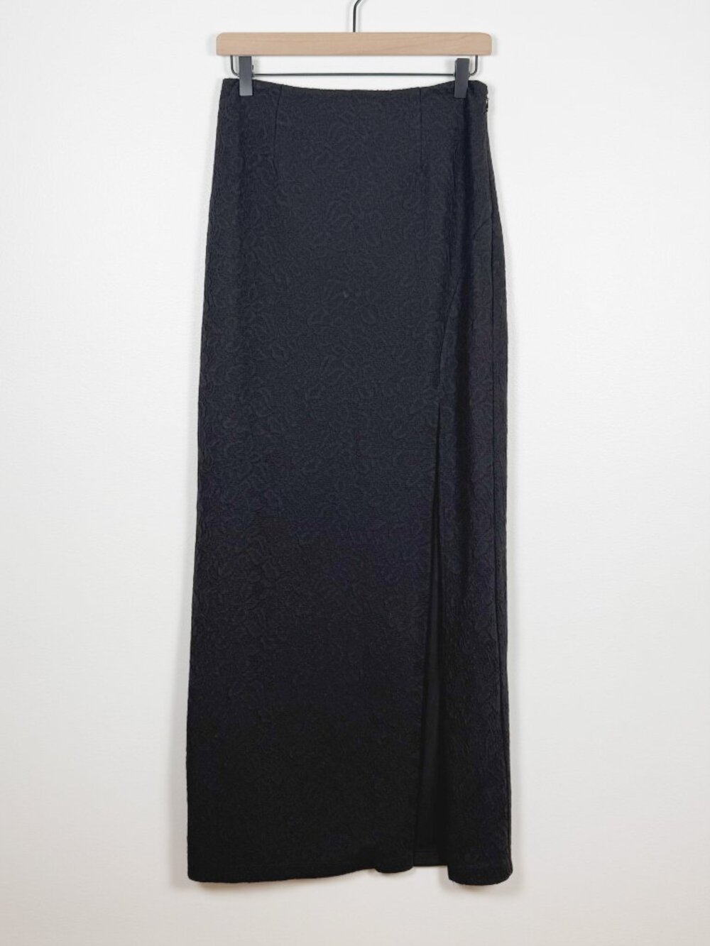 Free People Pencil Maxi Textured Leg Slit Skirt Size 8